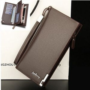 Baellerry Long Wallet For Men Slim Money Mobile Men Leather Wallet Card Holder